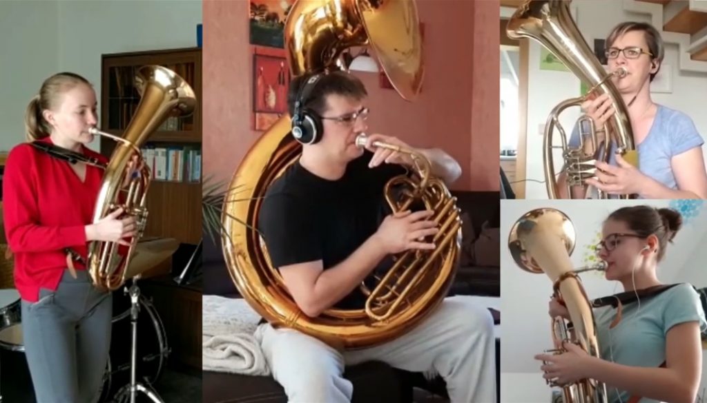 Musiker vom JBO Grimma bei den Aufnahmen zum Home-Video Foto: JBO Grimma